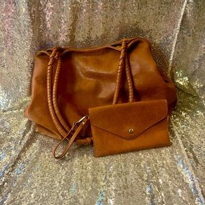 ANTIK KRAFT vegan leather bag & matching wallet